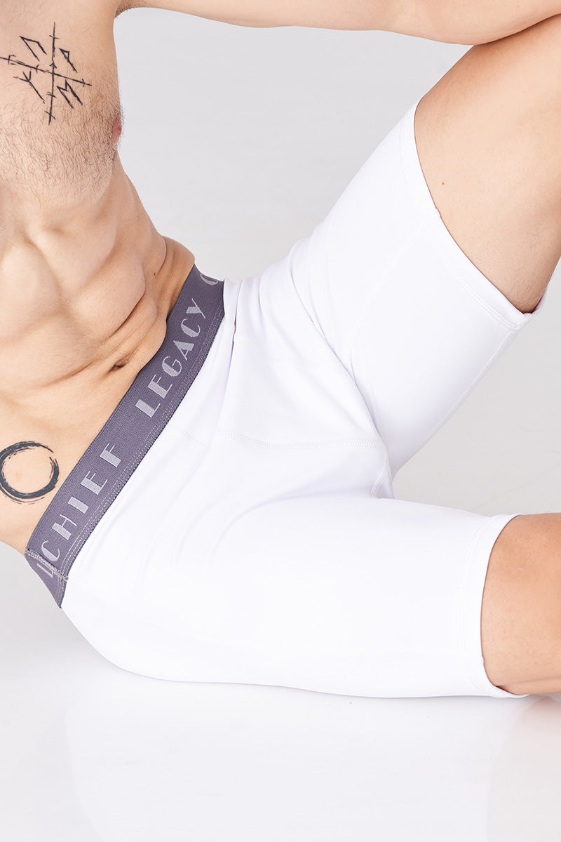 White Compression Shorts for Men