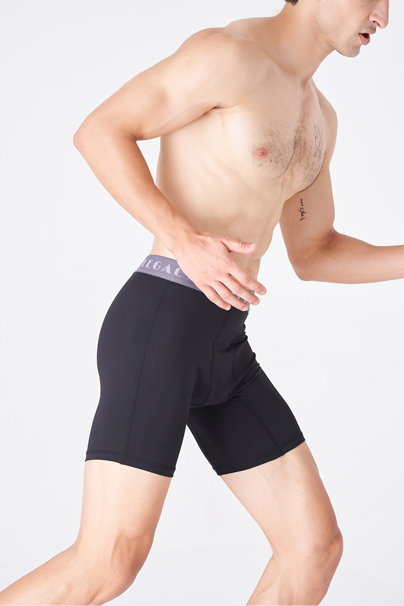Black Compression Shorts for Men