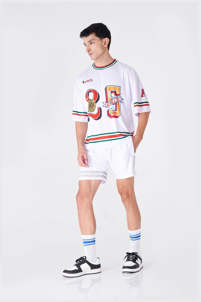 Men's White Oversized Graphic T-Shirt