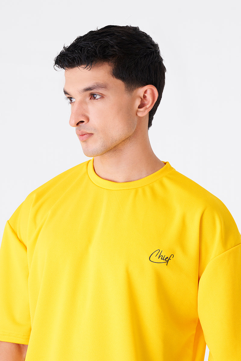 Men's Yellow Gymwear T-Shirt for Peak Performance