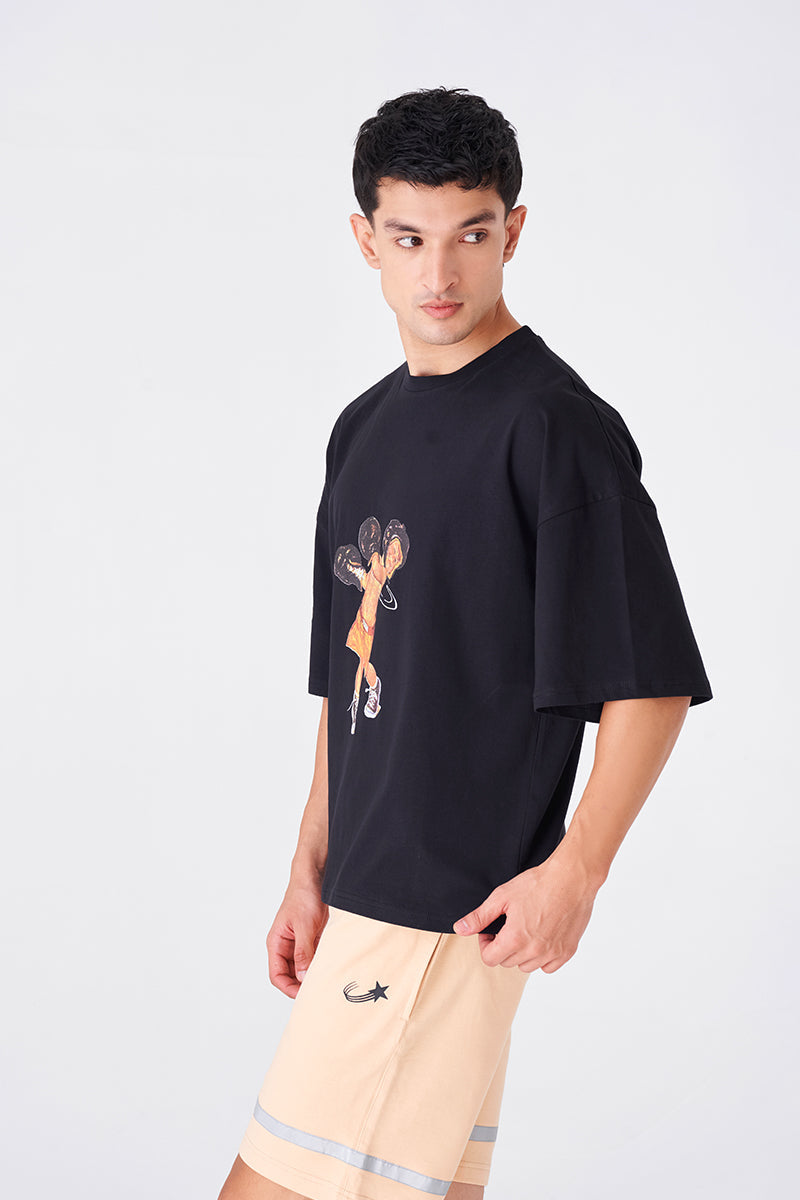 Black Oversized Tee for Everyday Fashion