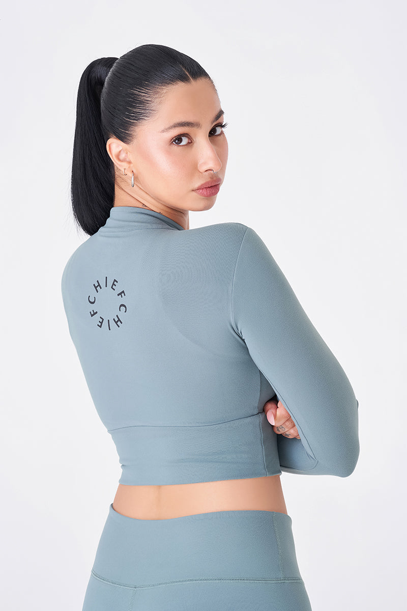 Sporty and Stylish Forest Green Zipper Top
