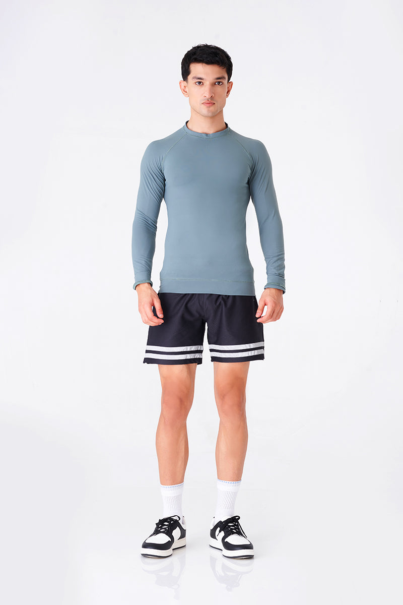 Men's Olive Green Full Sleeve Compression Shirt