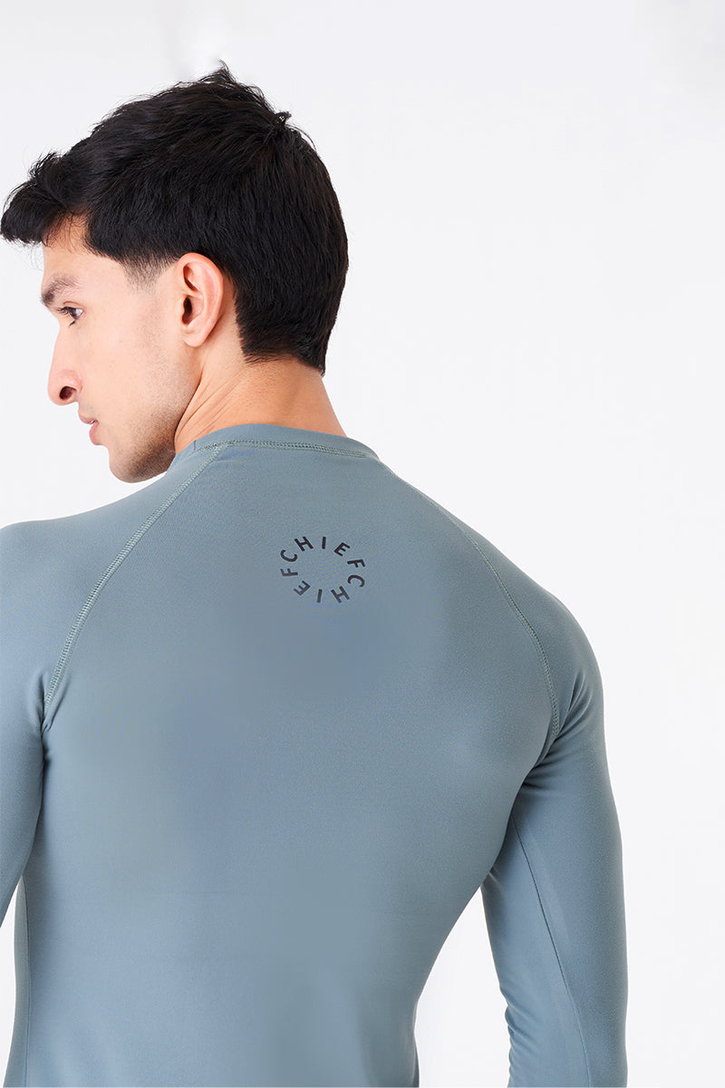 Men's Olive Green Full Sleeve Compression Shirt