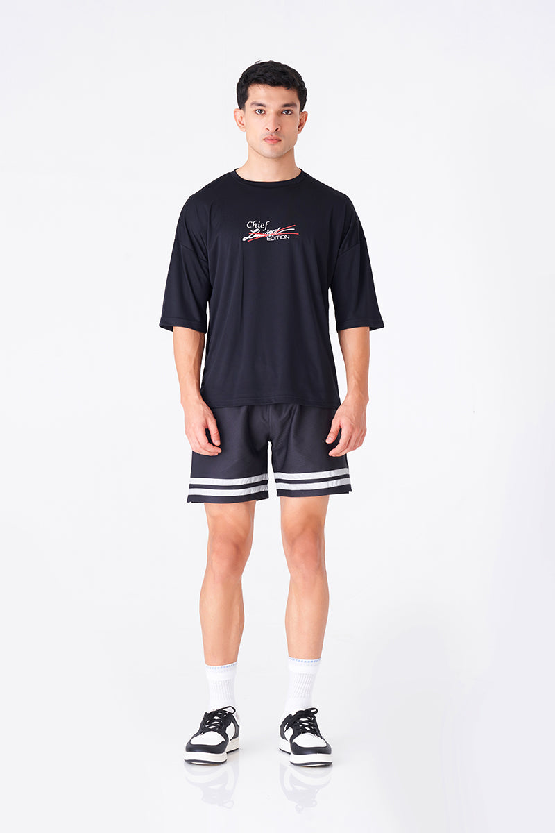 Men's Black Gym T-Shirt for Ultimate Comfort and Flexibility