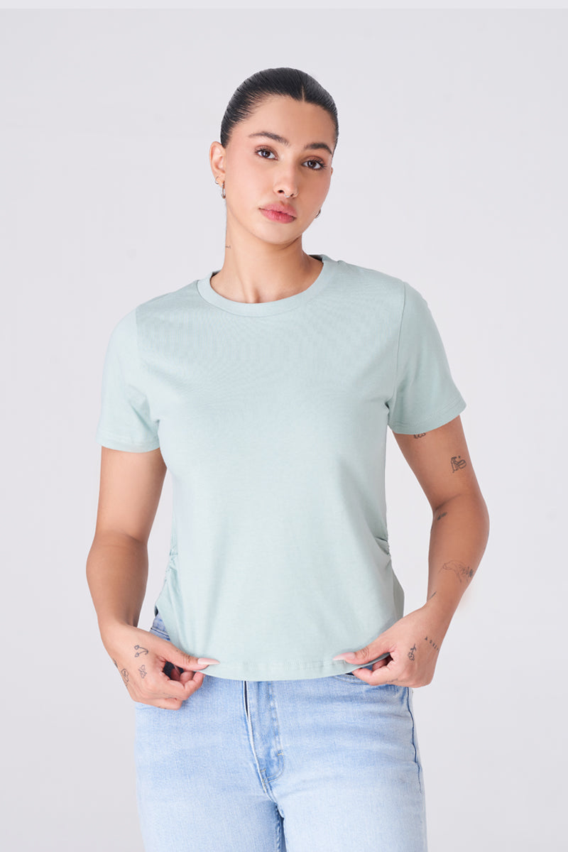Comfortable and Versatile Light Green T-Shirt