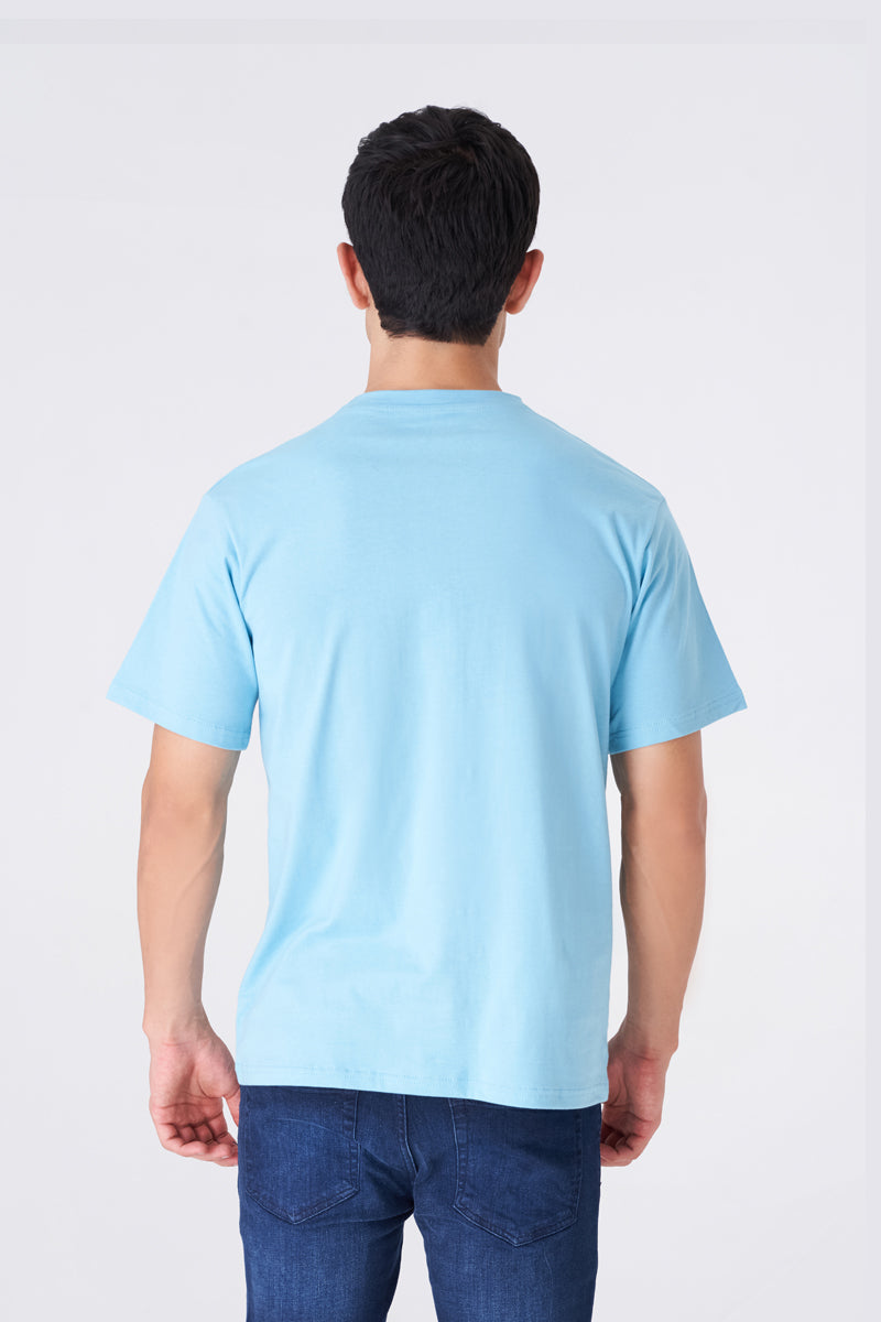 Men's Light Blue Tee for Casual Comfort