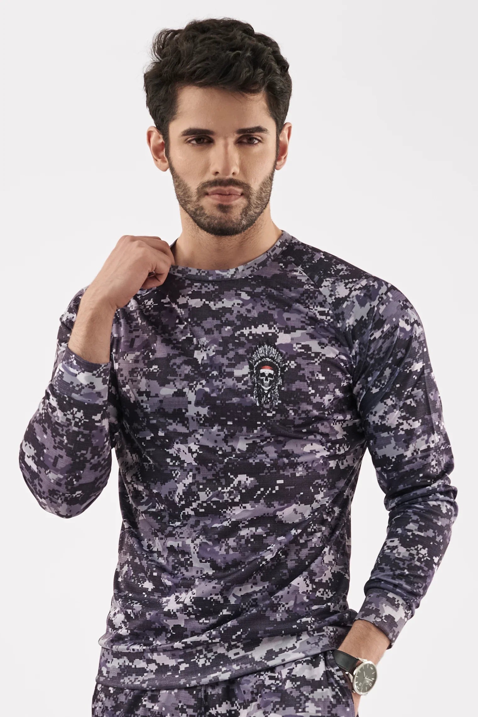 Men's Long Sleeves Camo Shirt