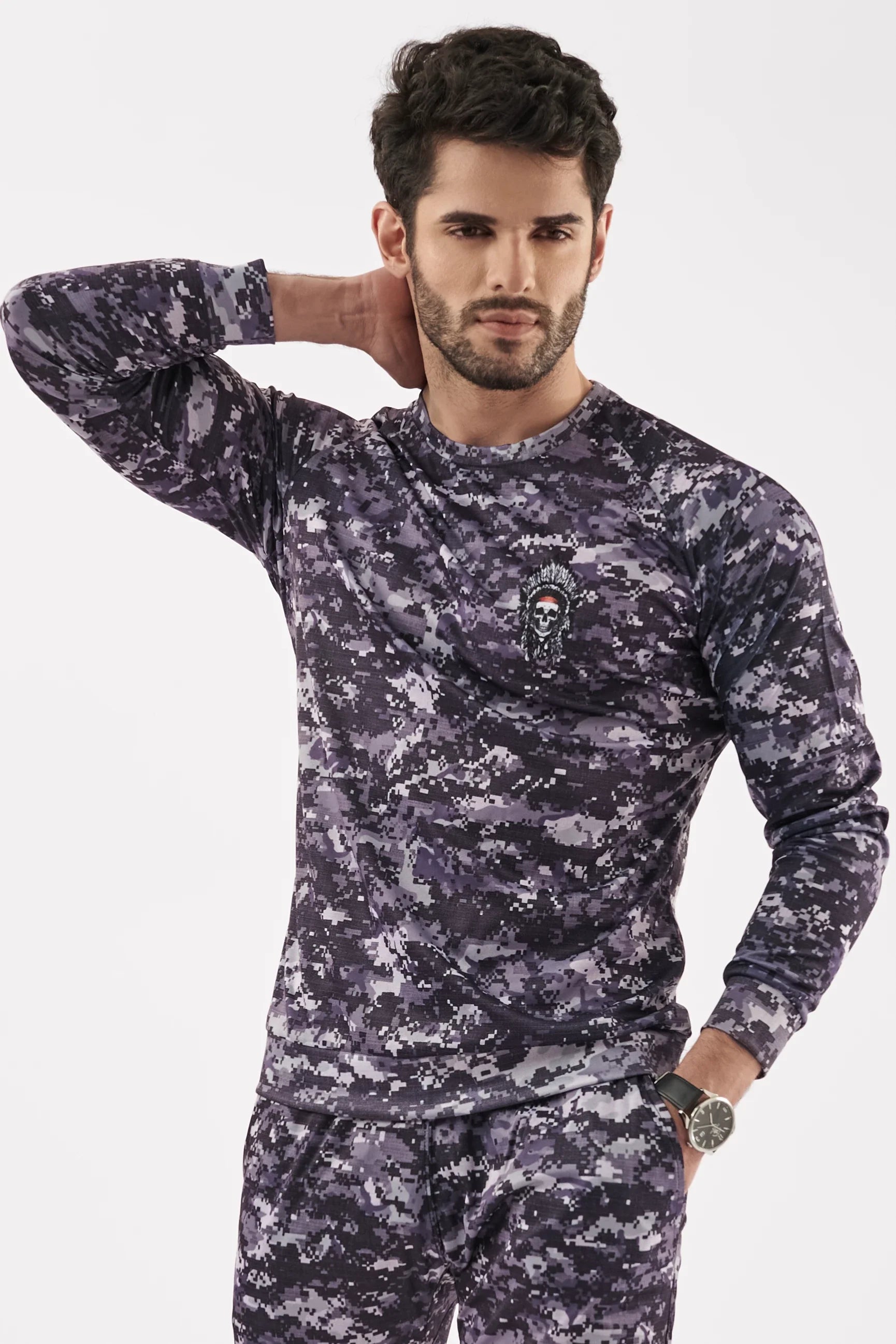 Men's Long Sleeves Camo Shirt