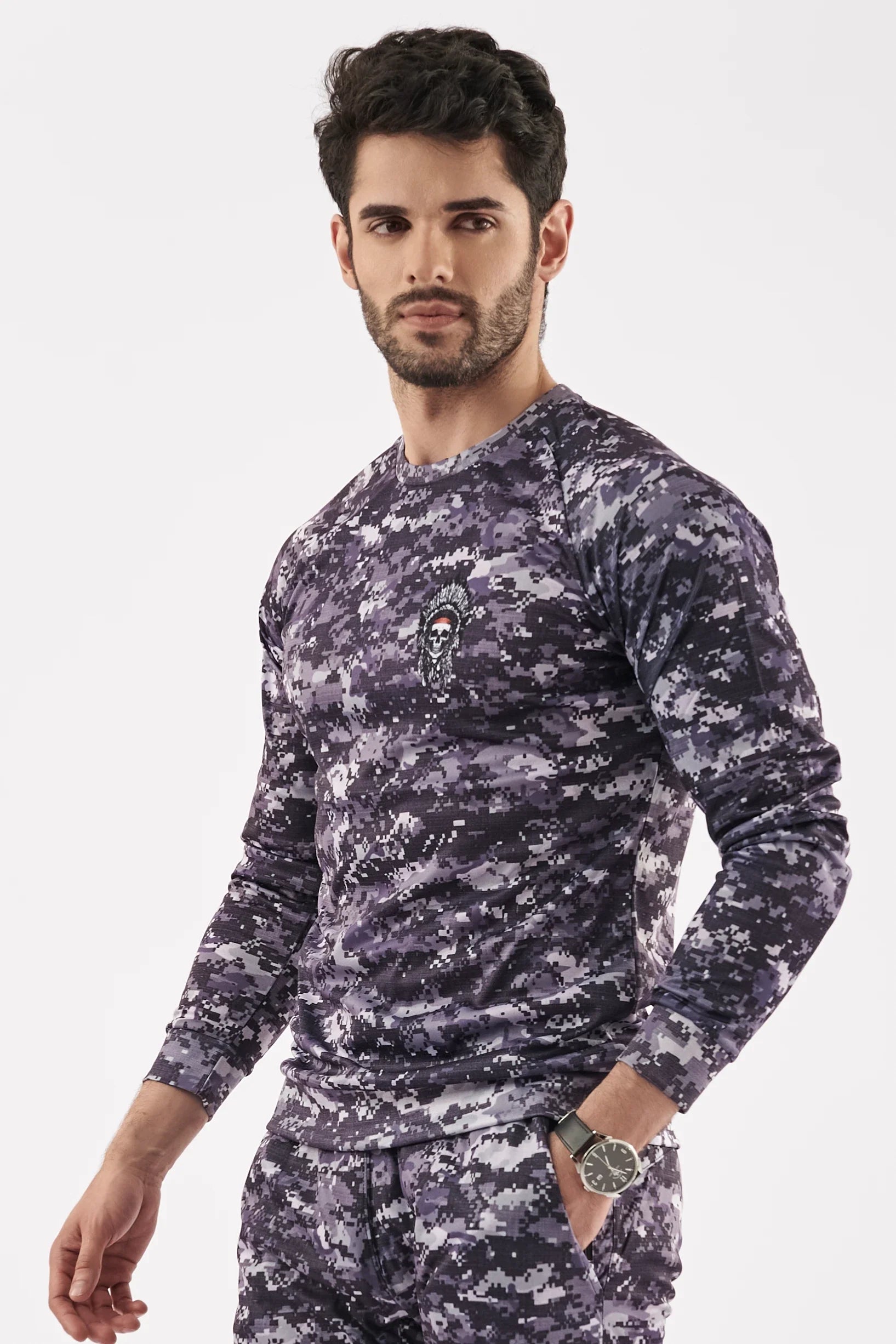 Men's Long Sleeves Camo Shirt