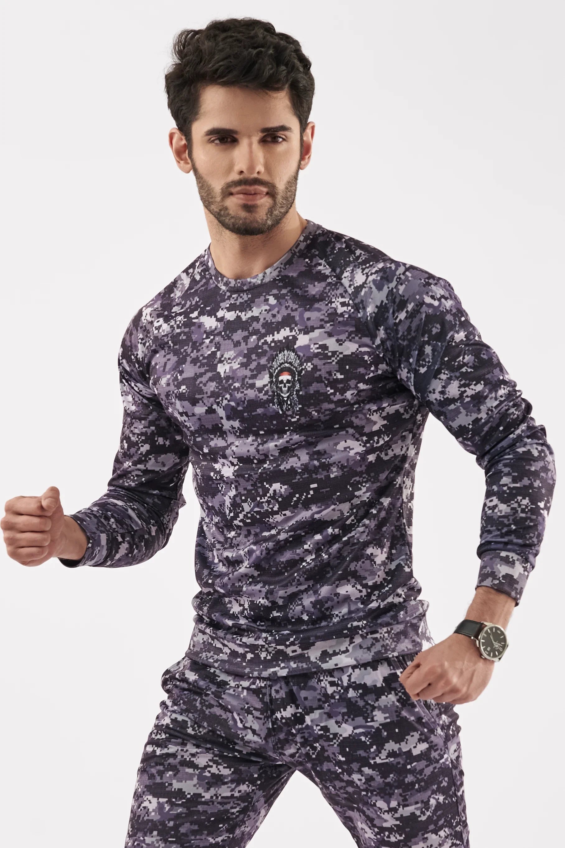Men's Long Sleeves Camo Shirt