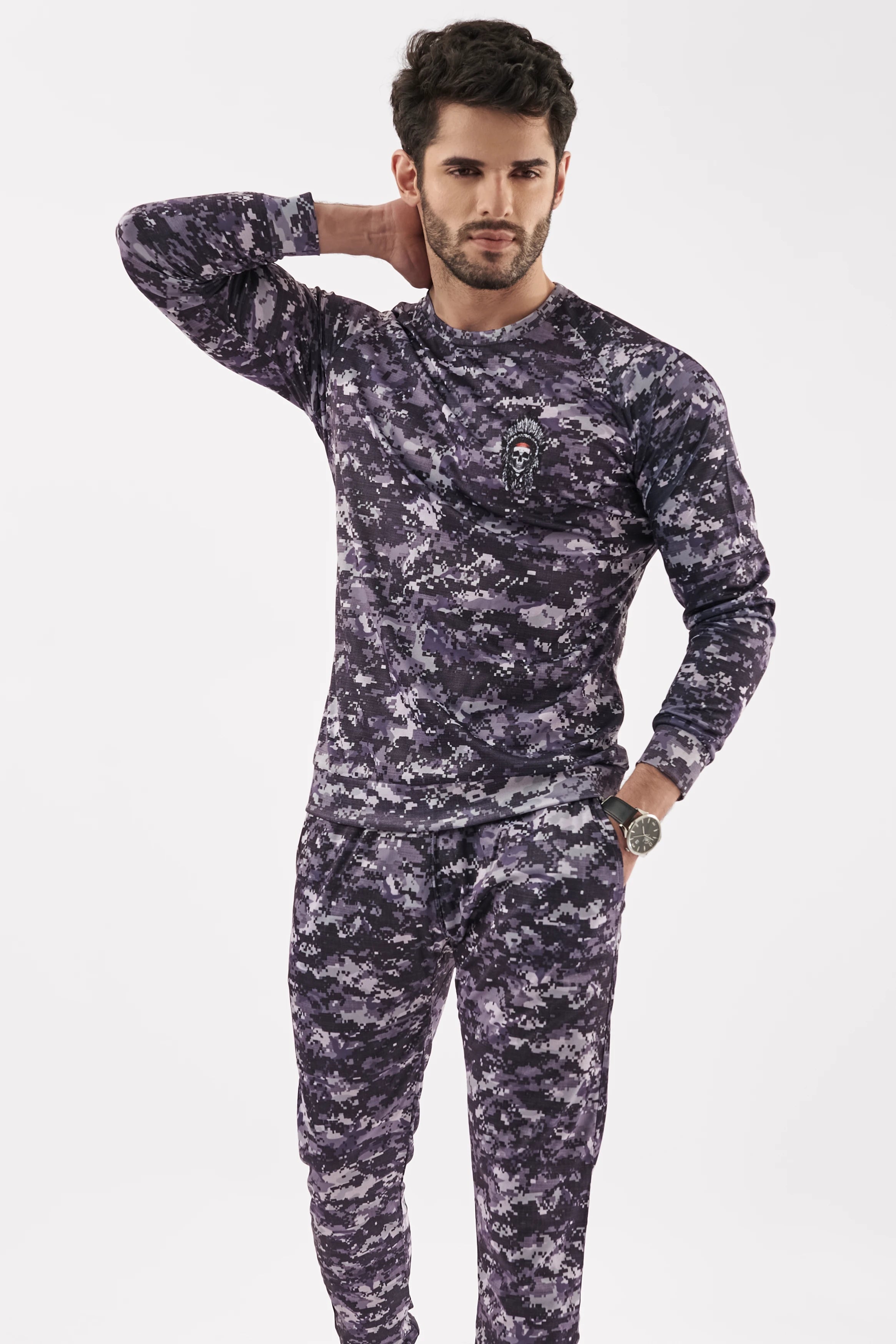 Men's Long Sleeves Camo Shirt & Trouser
