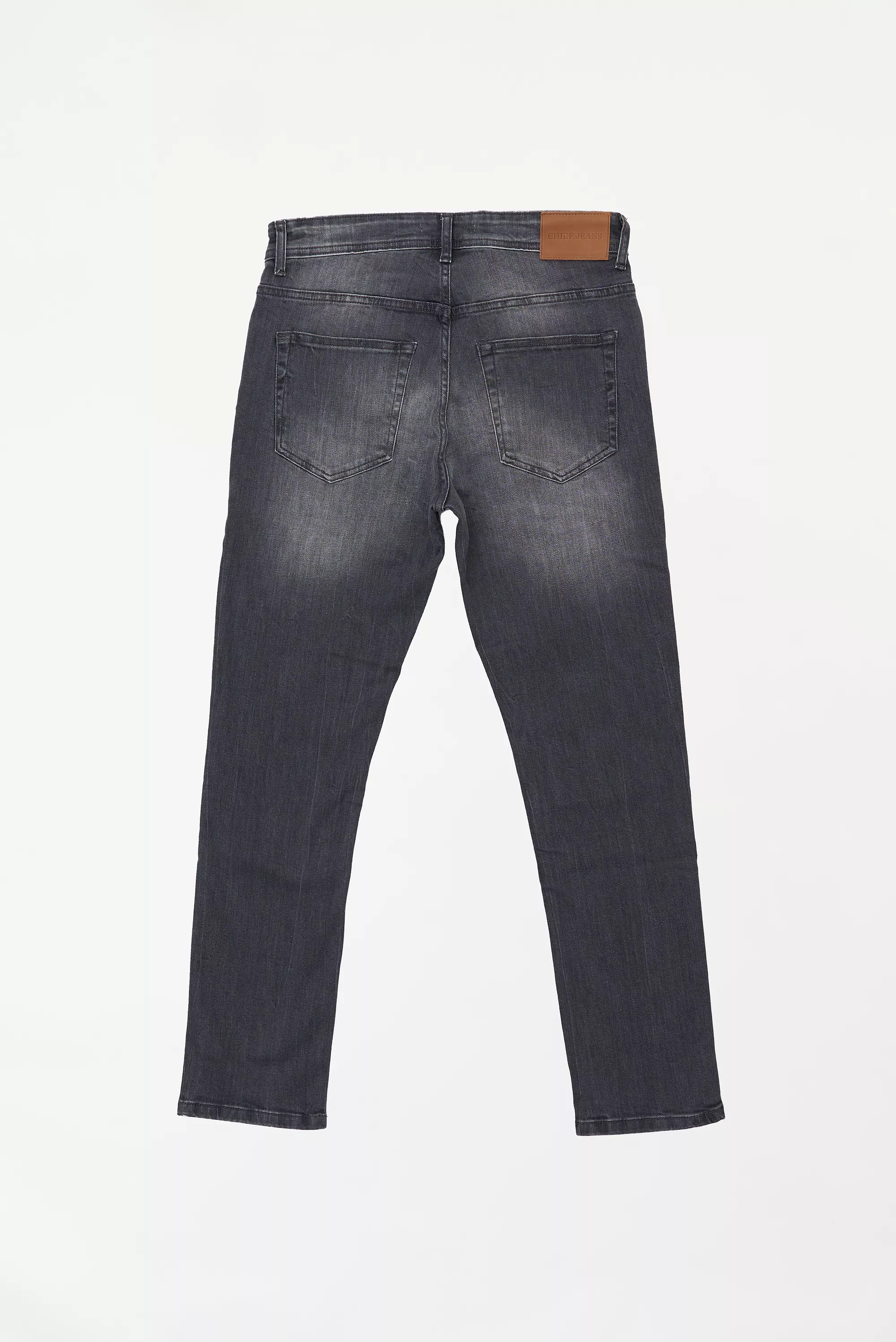 Men's Faded Tapered Fit Black Jeans