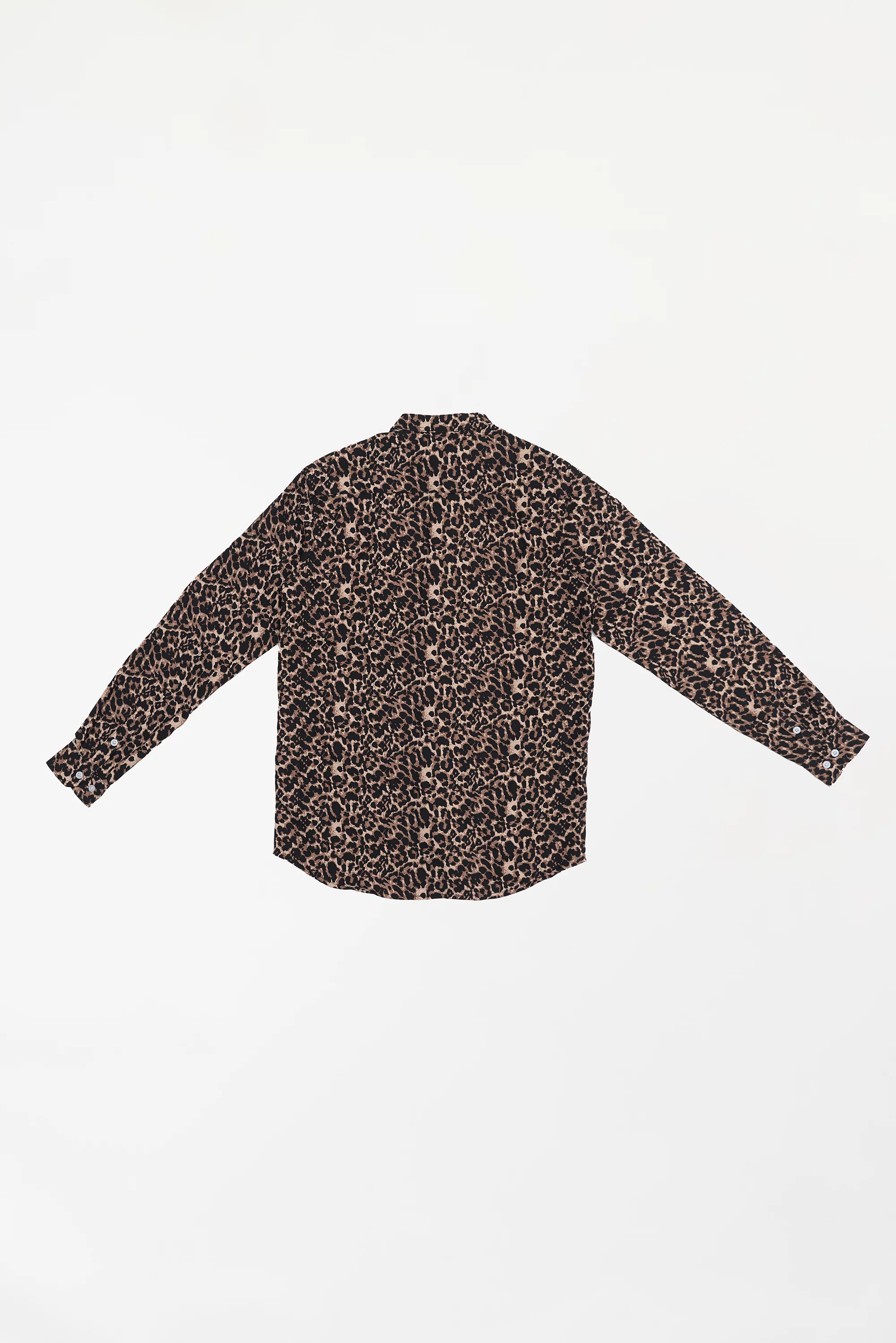 Men's Leopard Print Button-Up Shirt