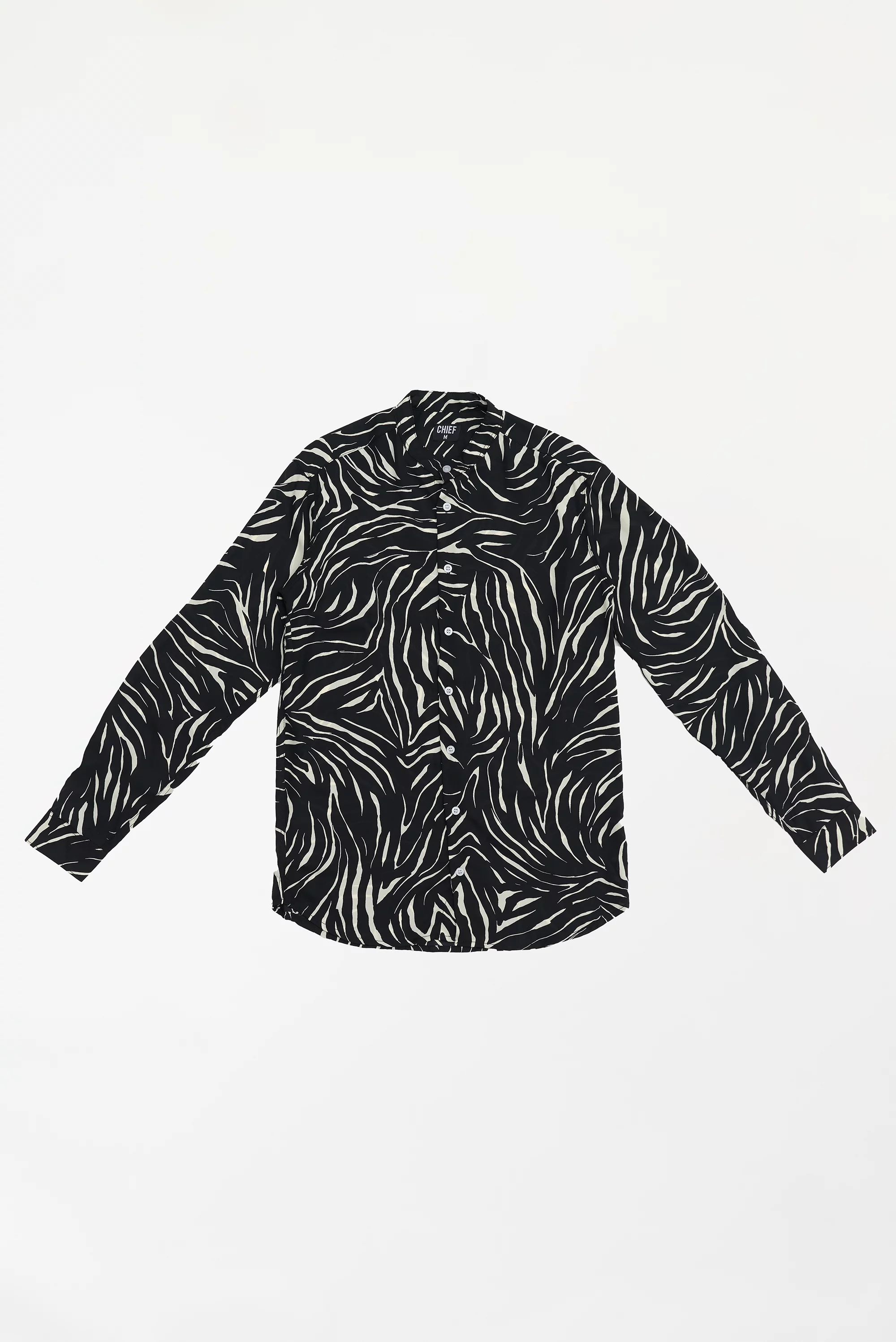 Men's Zebra Print Button-Up Shirt