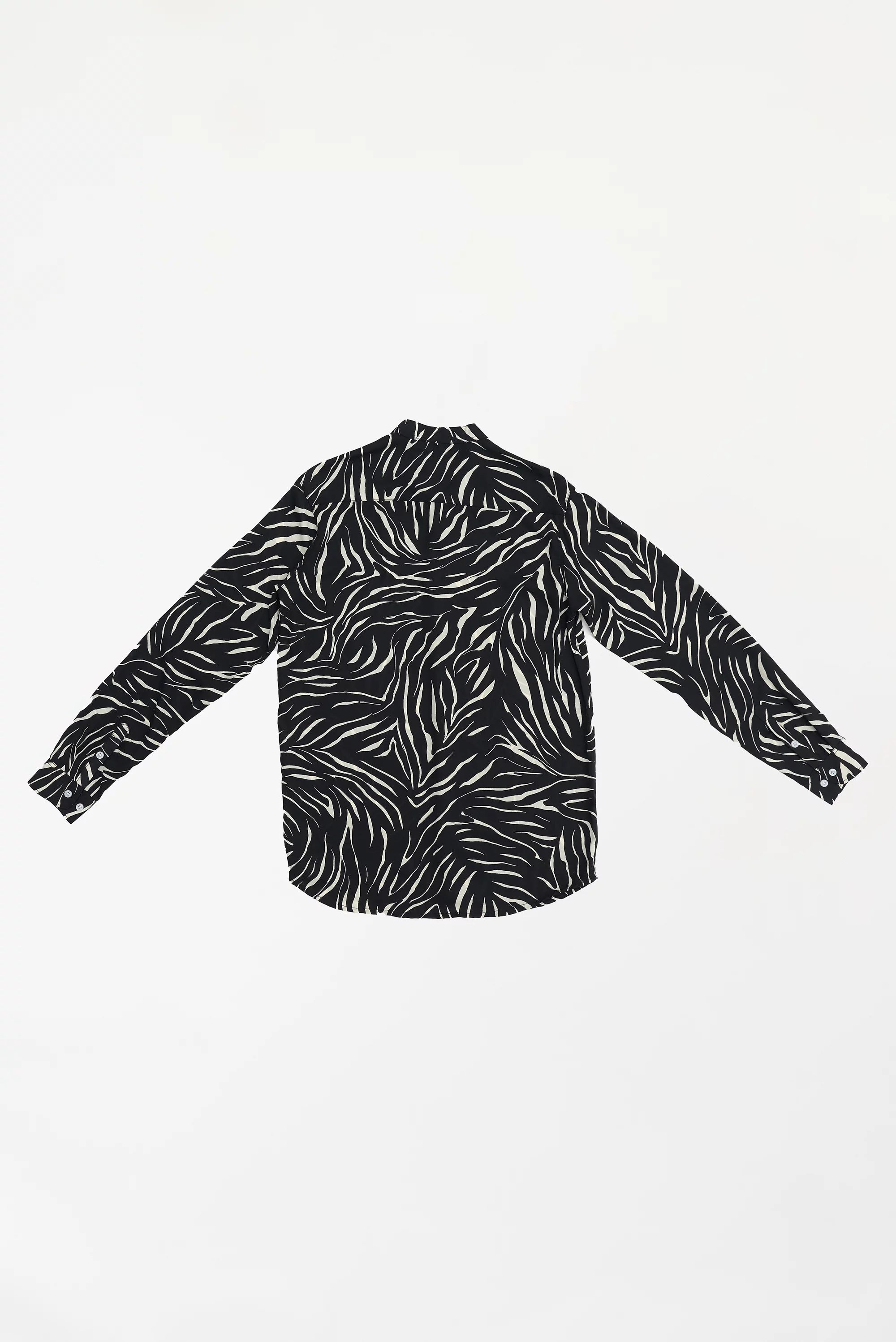 Men's Zebra Print Button-Up Shirt