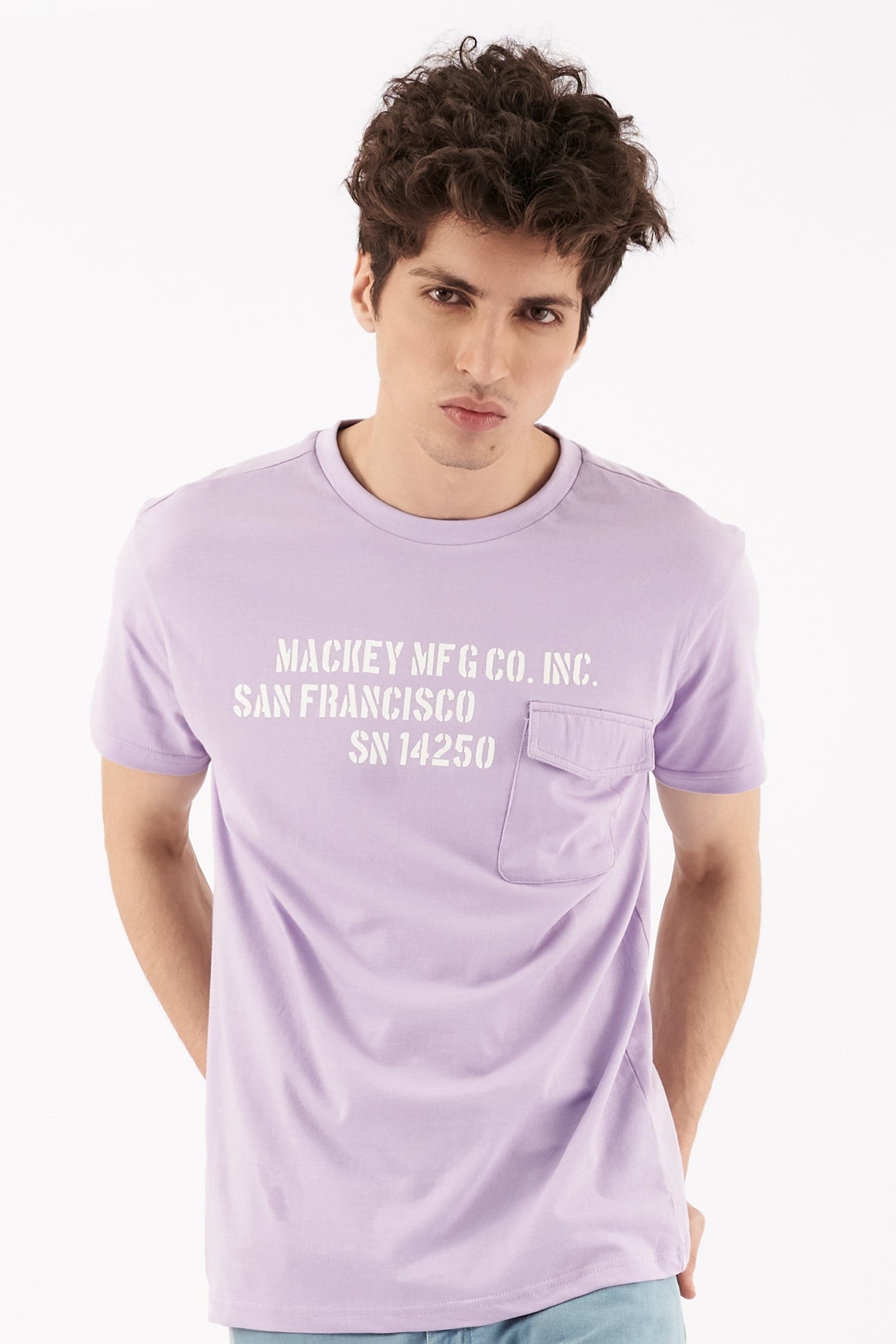 Men's Pocket T-Shirt Purple