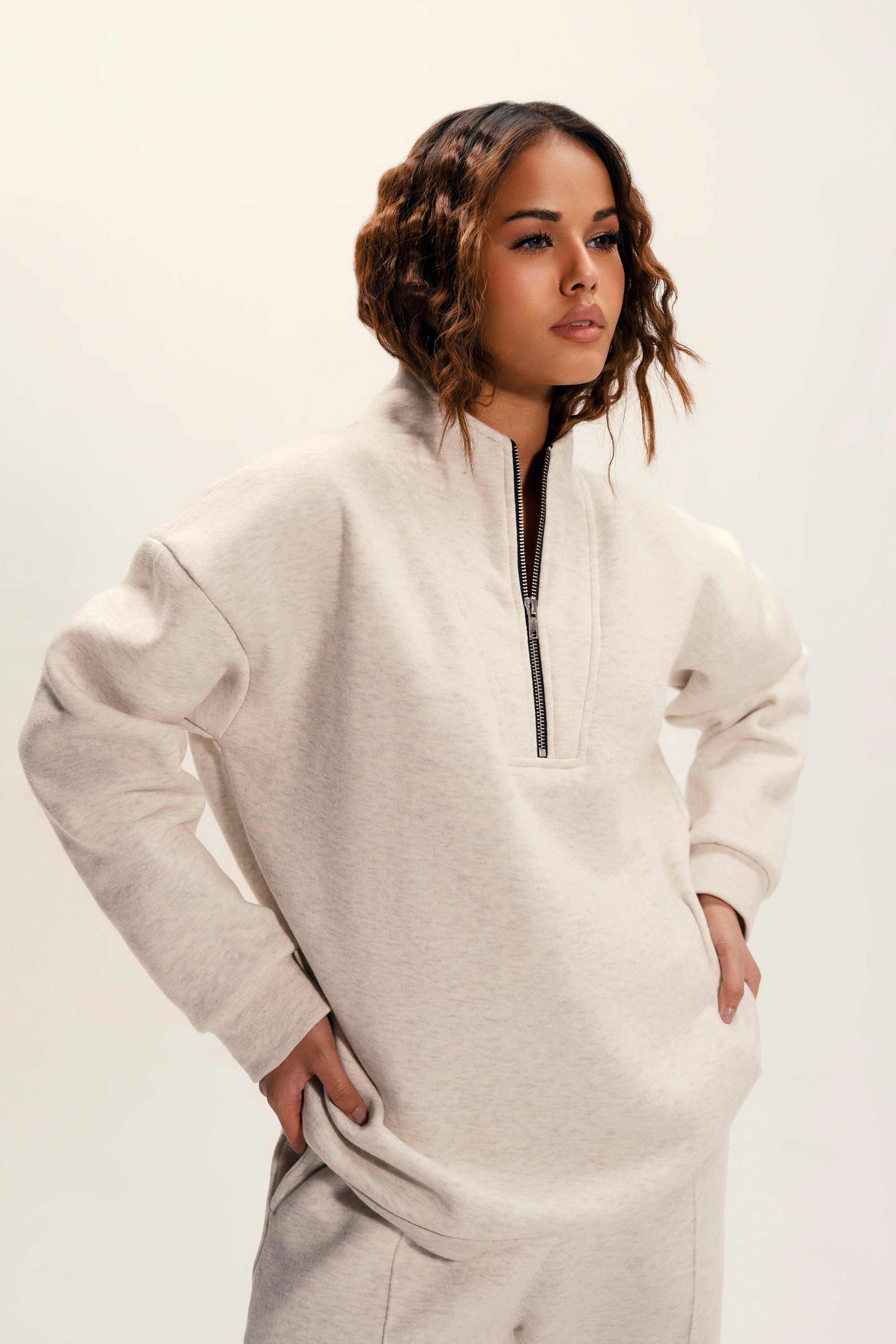 Women's Half Zipper & Sweatshirts & Bottom