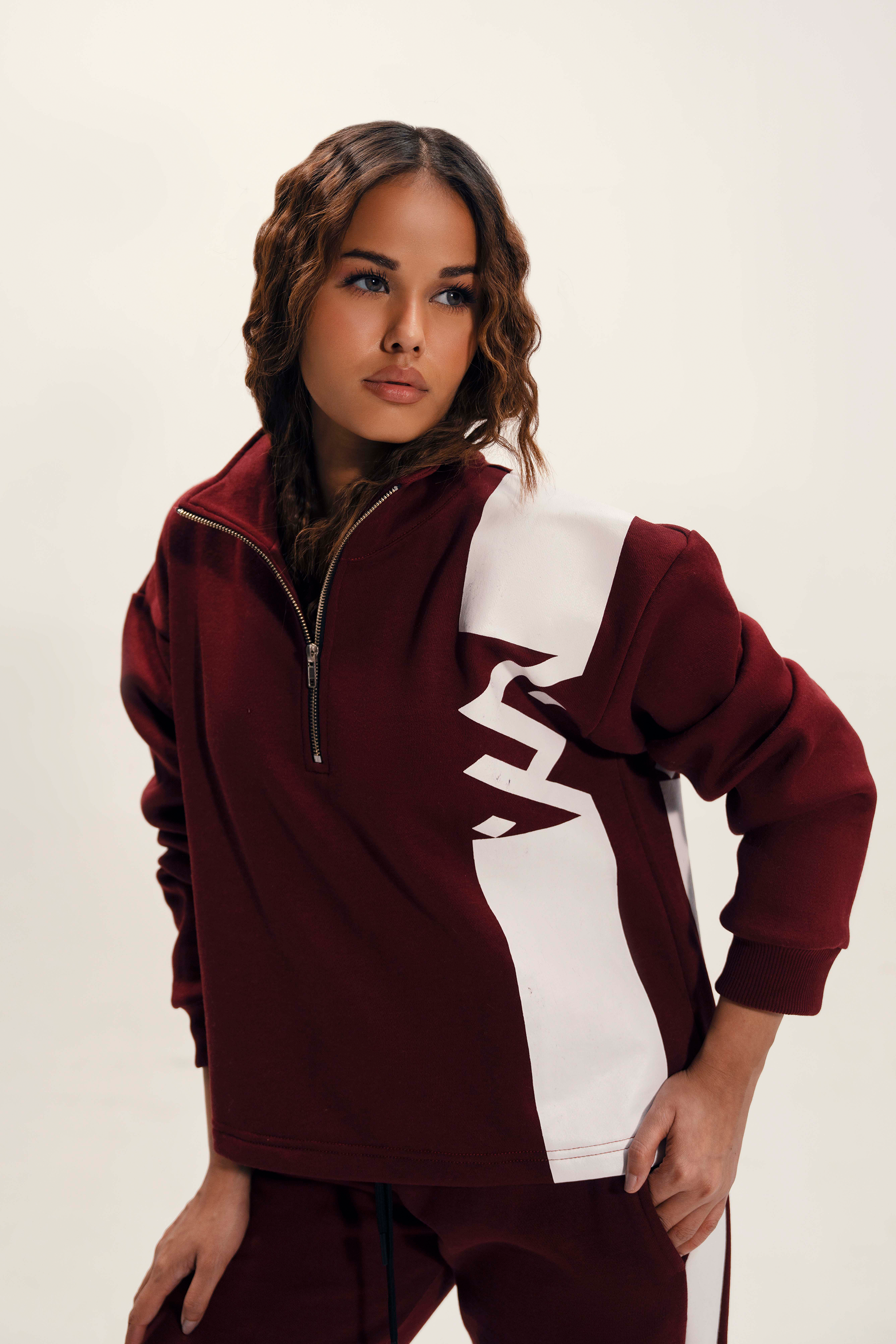 Women's Half Zipper & Sweatshirts & Bottom