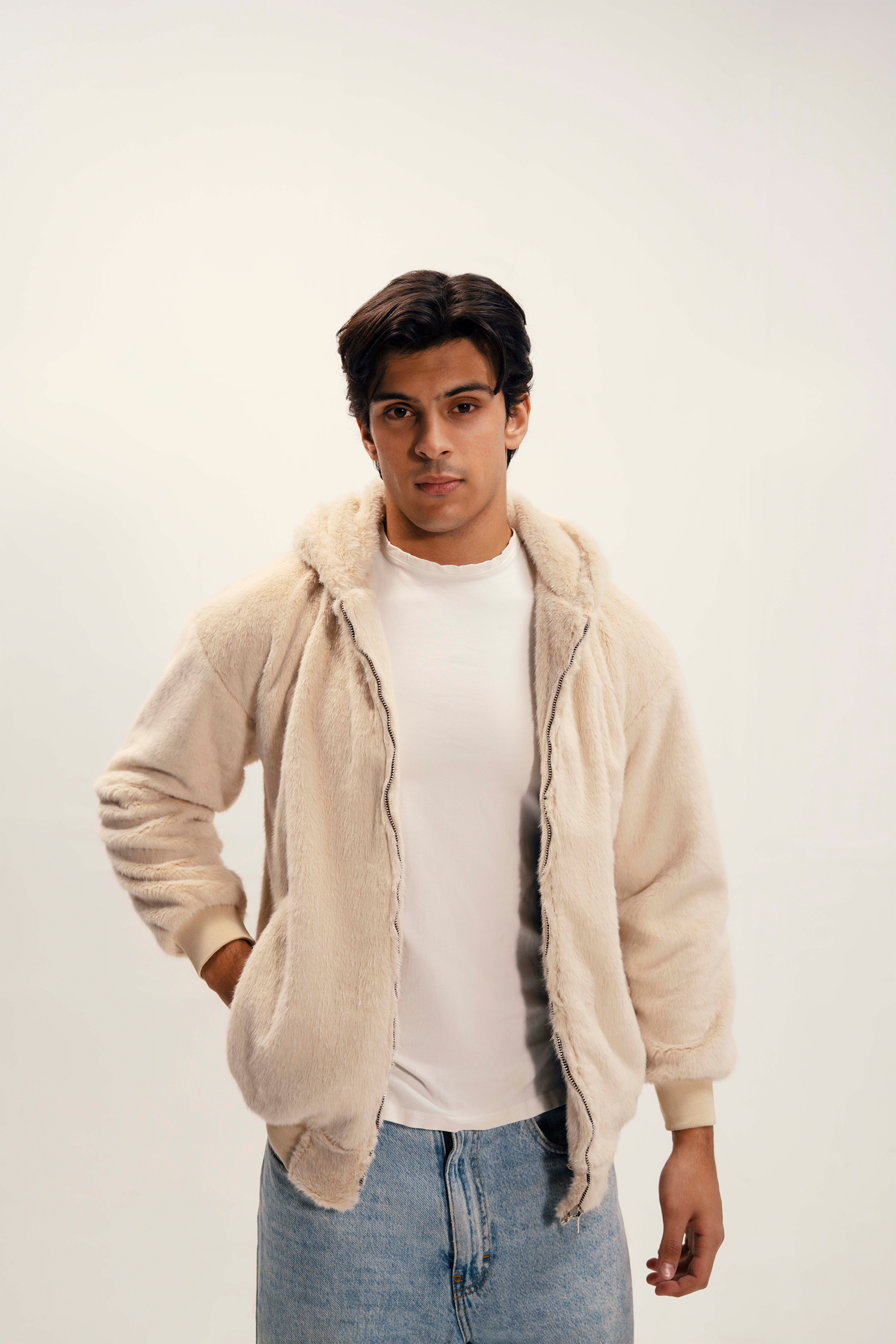 Unisex Oversized Fur Hoodie