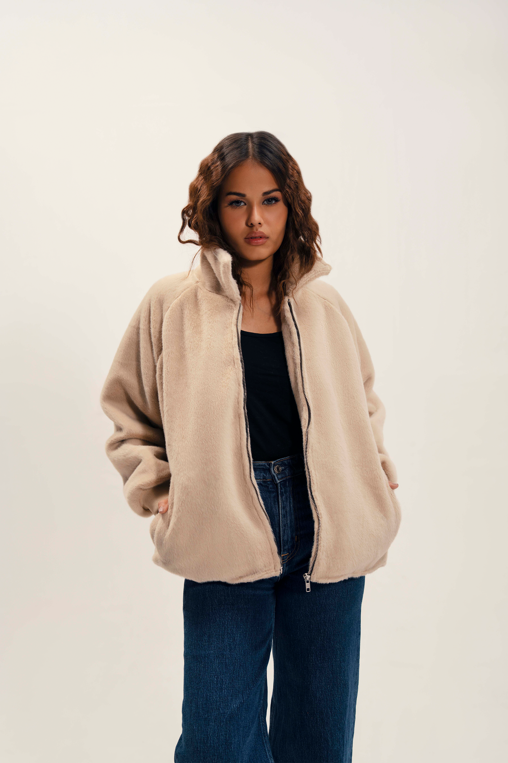 Women Oversized Fur Jacket