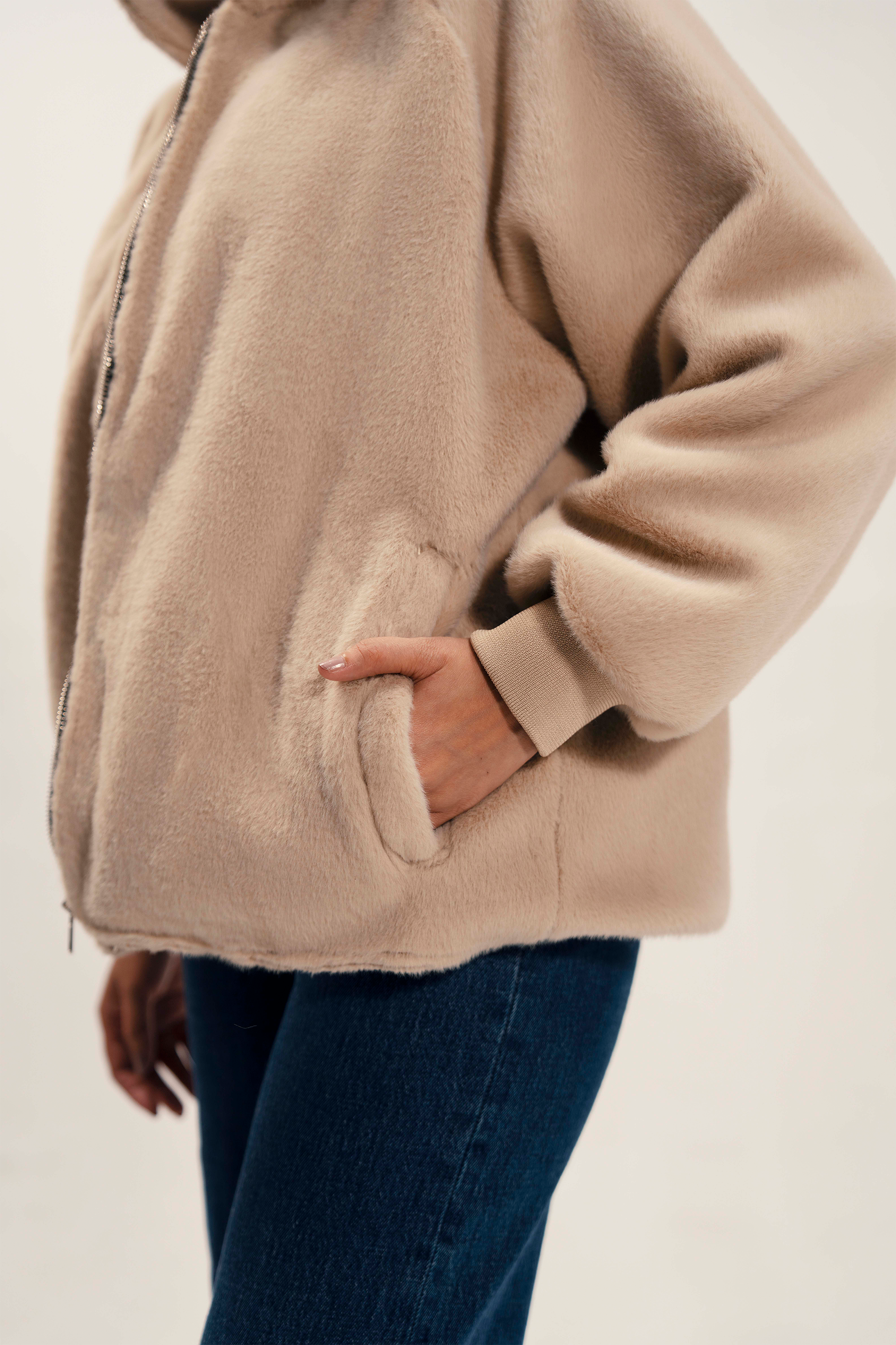 Unisex Oversized Fur Hoodie