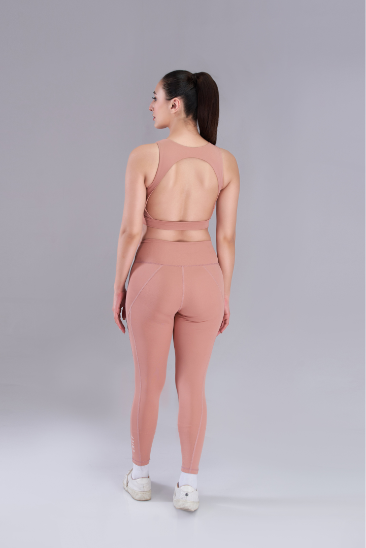 Baby Pink Twist Sports Bra
