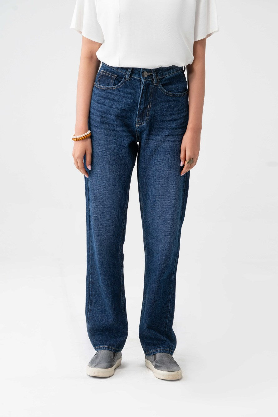 Straight Leg Denim Jeans – Women
