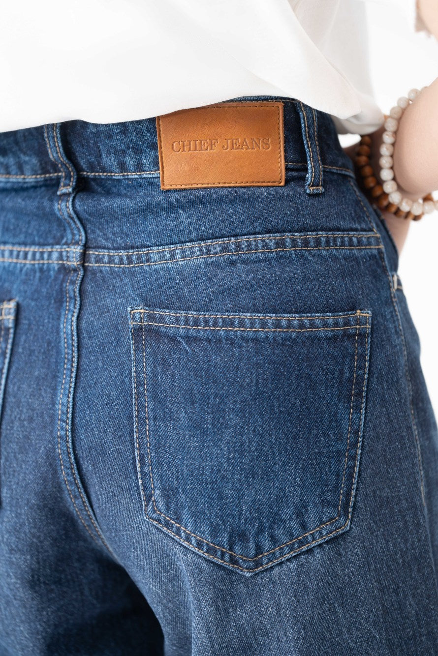 Straight Leg Denim Jeans – Women