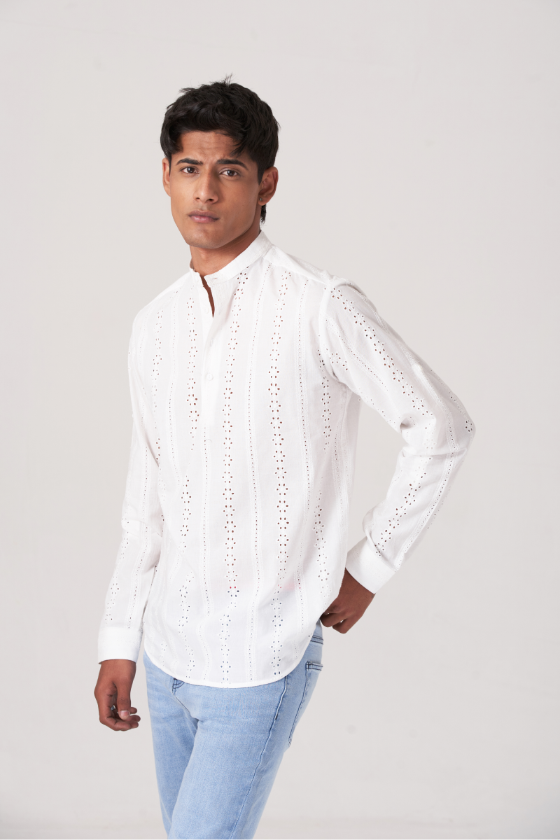 White Classic Ivory Button Shirt