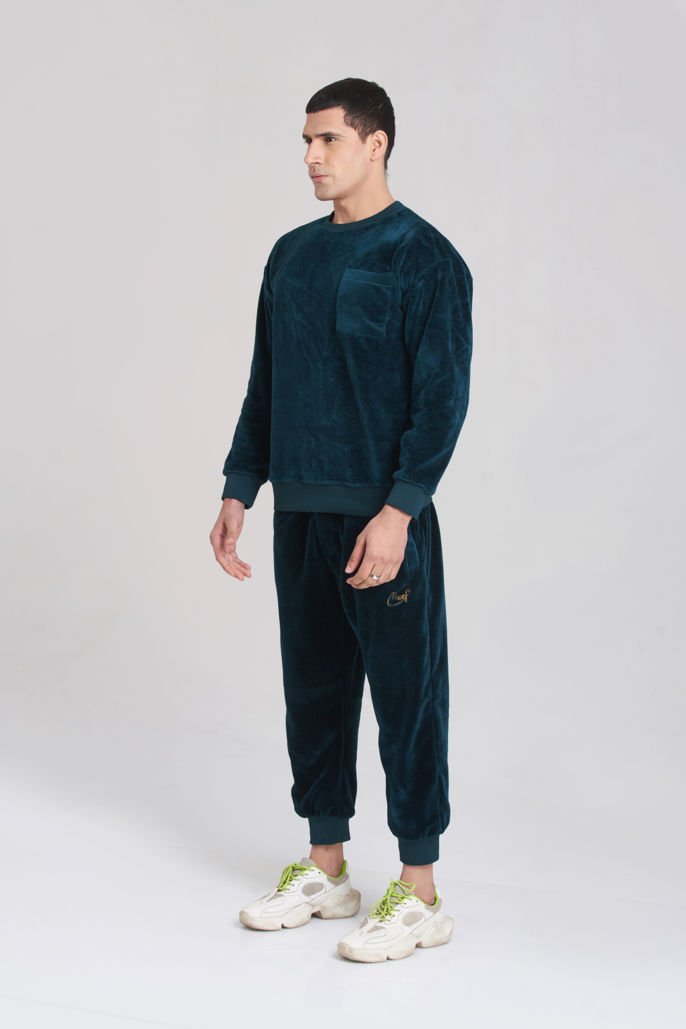 Velour Velvet TrackSuit Men - Poseidon Color