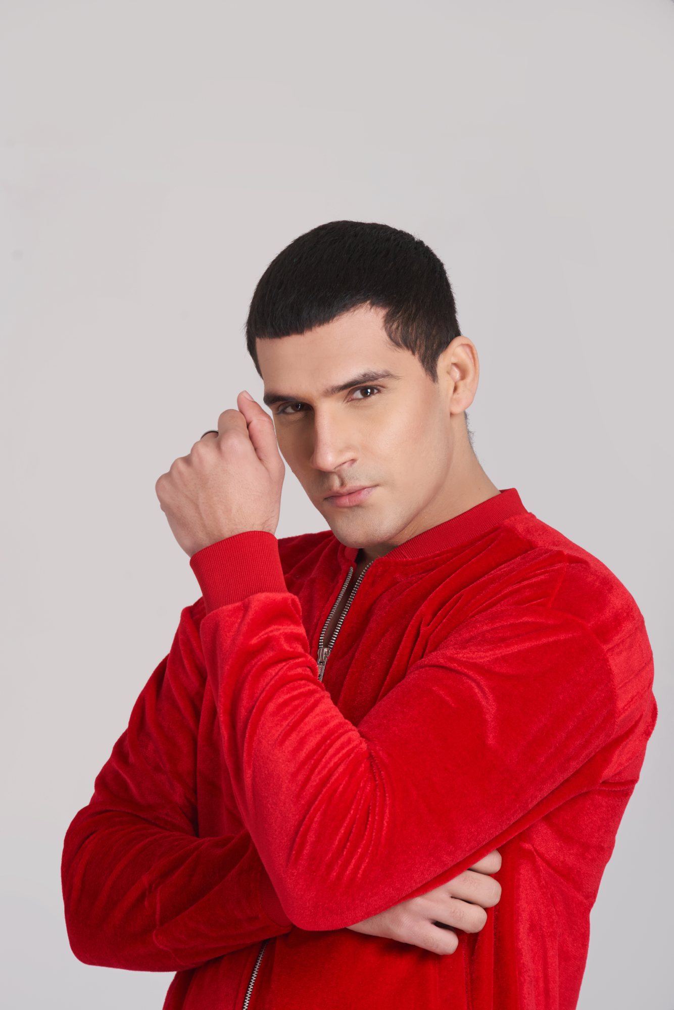 Retro Red Velvet TrackSuit - Men