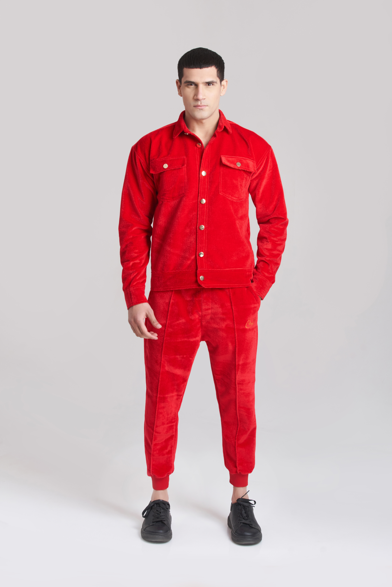 Classic Red Velvet TrackSuit - Men