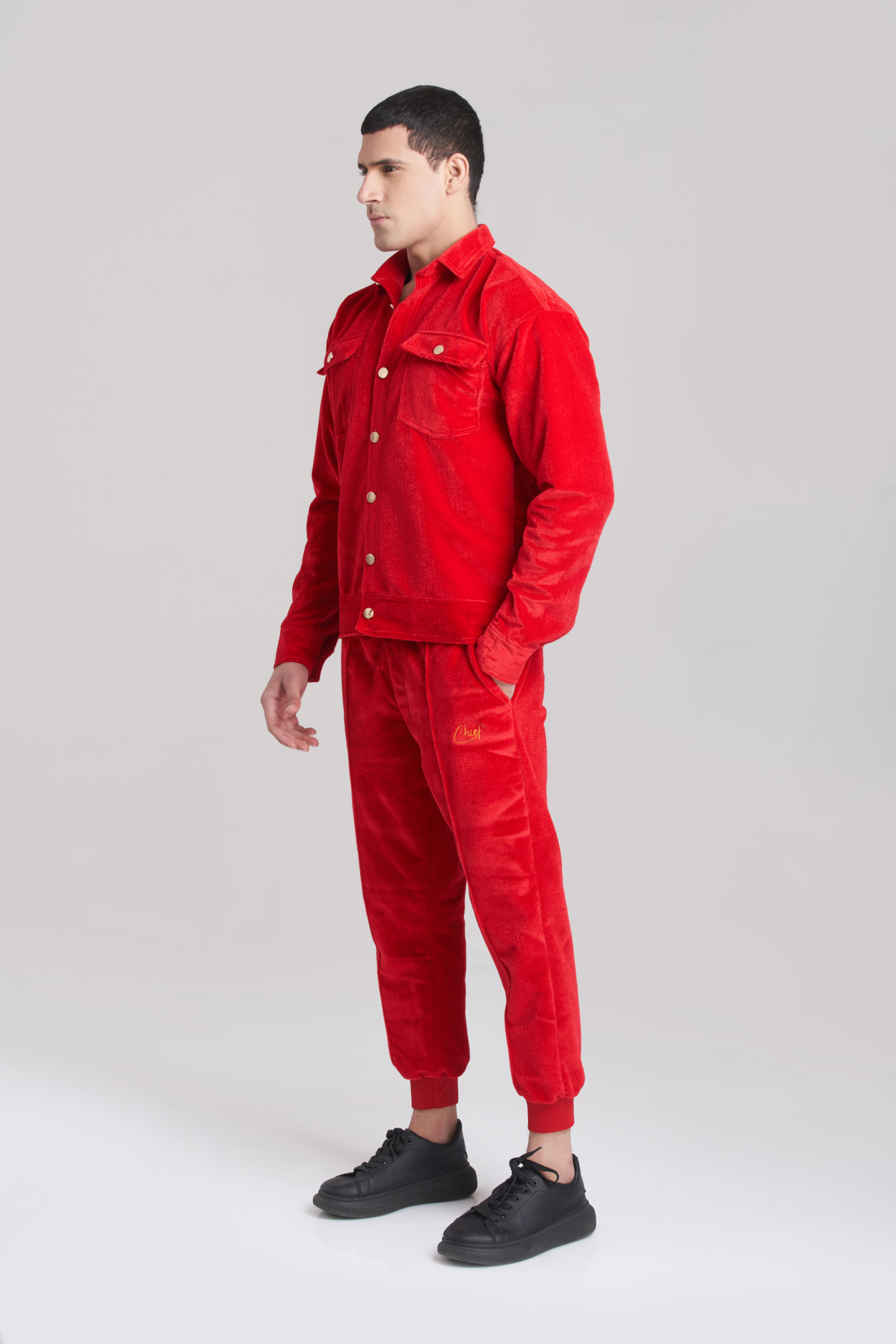 Classic Red Velvet TrackSuit - Men