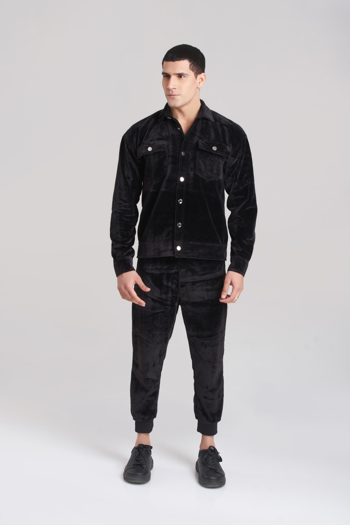 Classic Black Velvet TrackSuit - Men