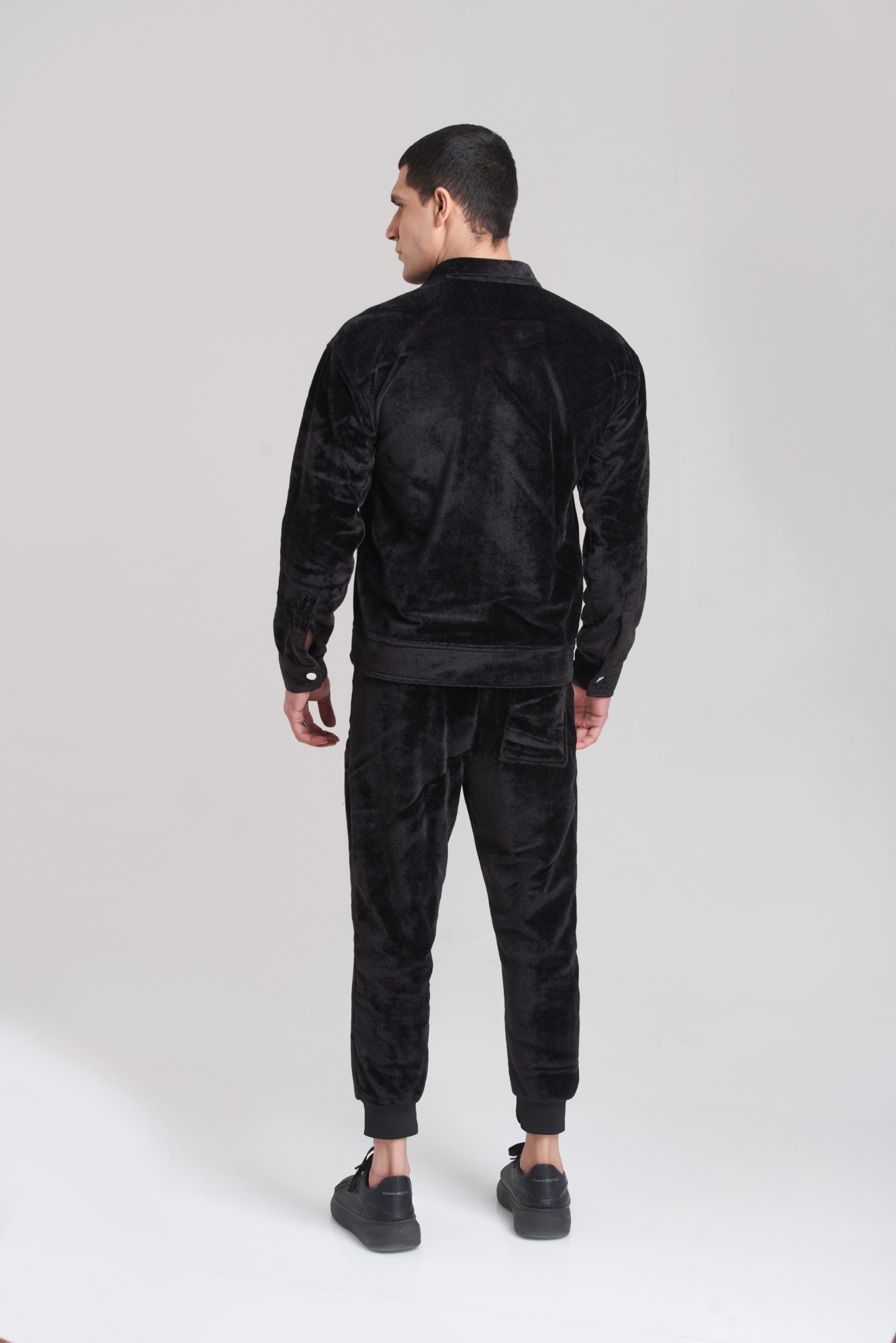 Classic Black Velvet TrackSuit - Men