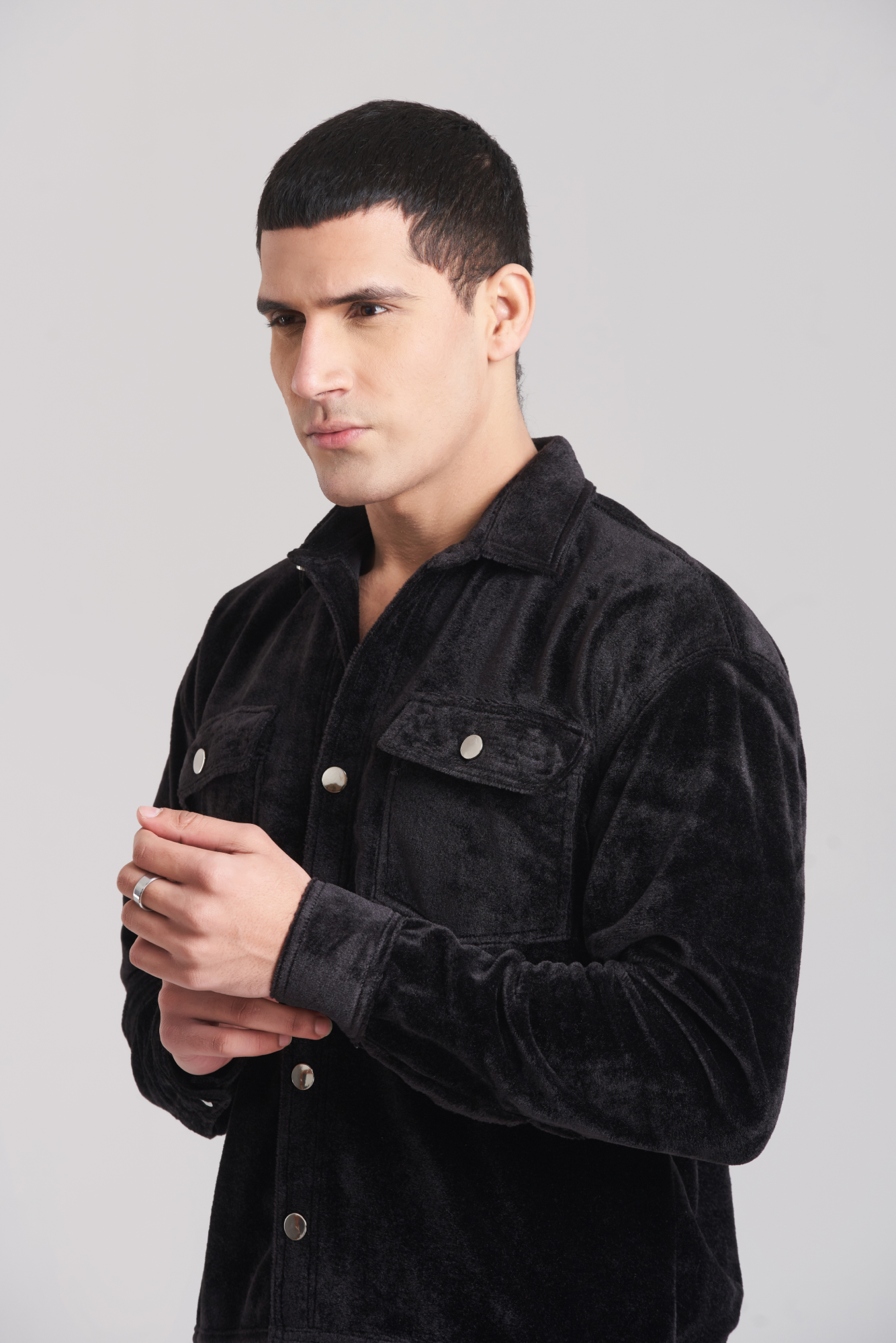 Classic Black Velvet TrackSuit - Men