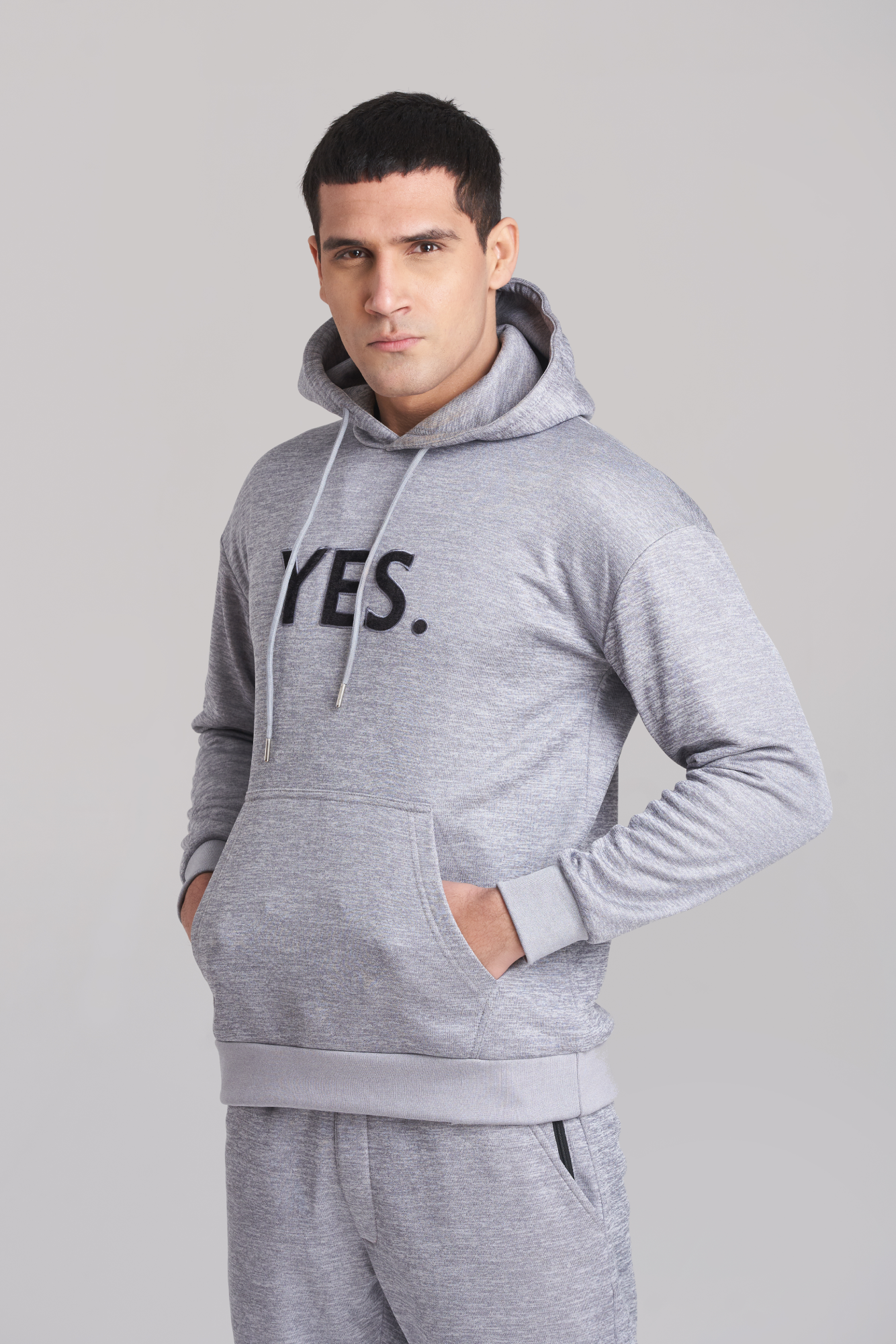 Braves-Vibes Gray Hoody Tracksuit - Men
