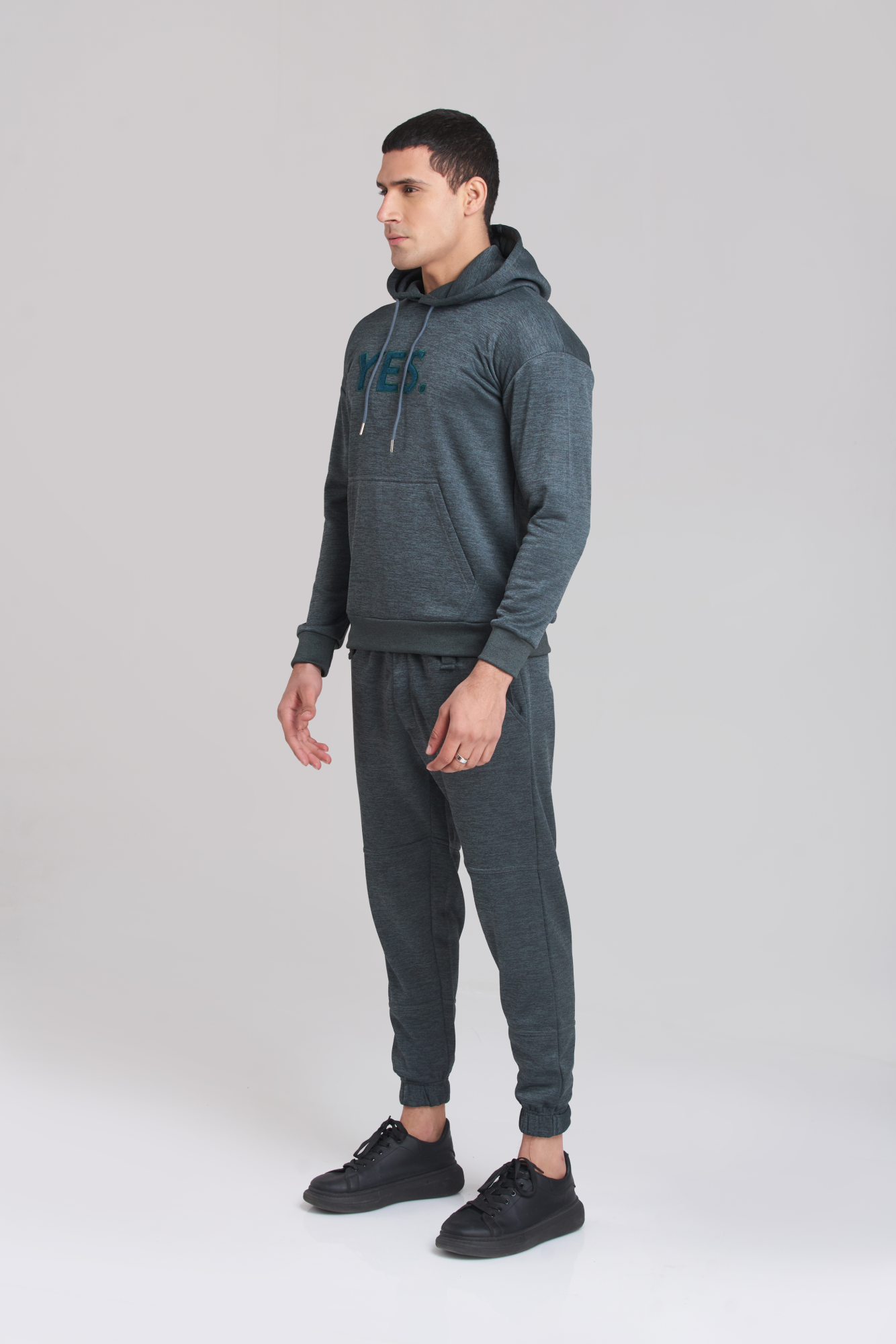 Braves-Vibes Charcoal Hoody Tracksuit - Men