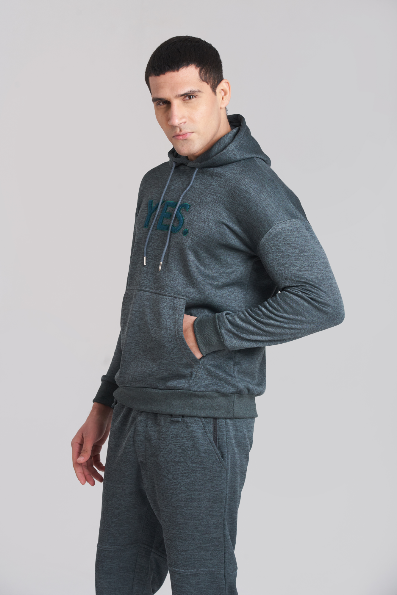 Braves-Vibes Charcoal Hoody Tracksuit - Men