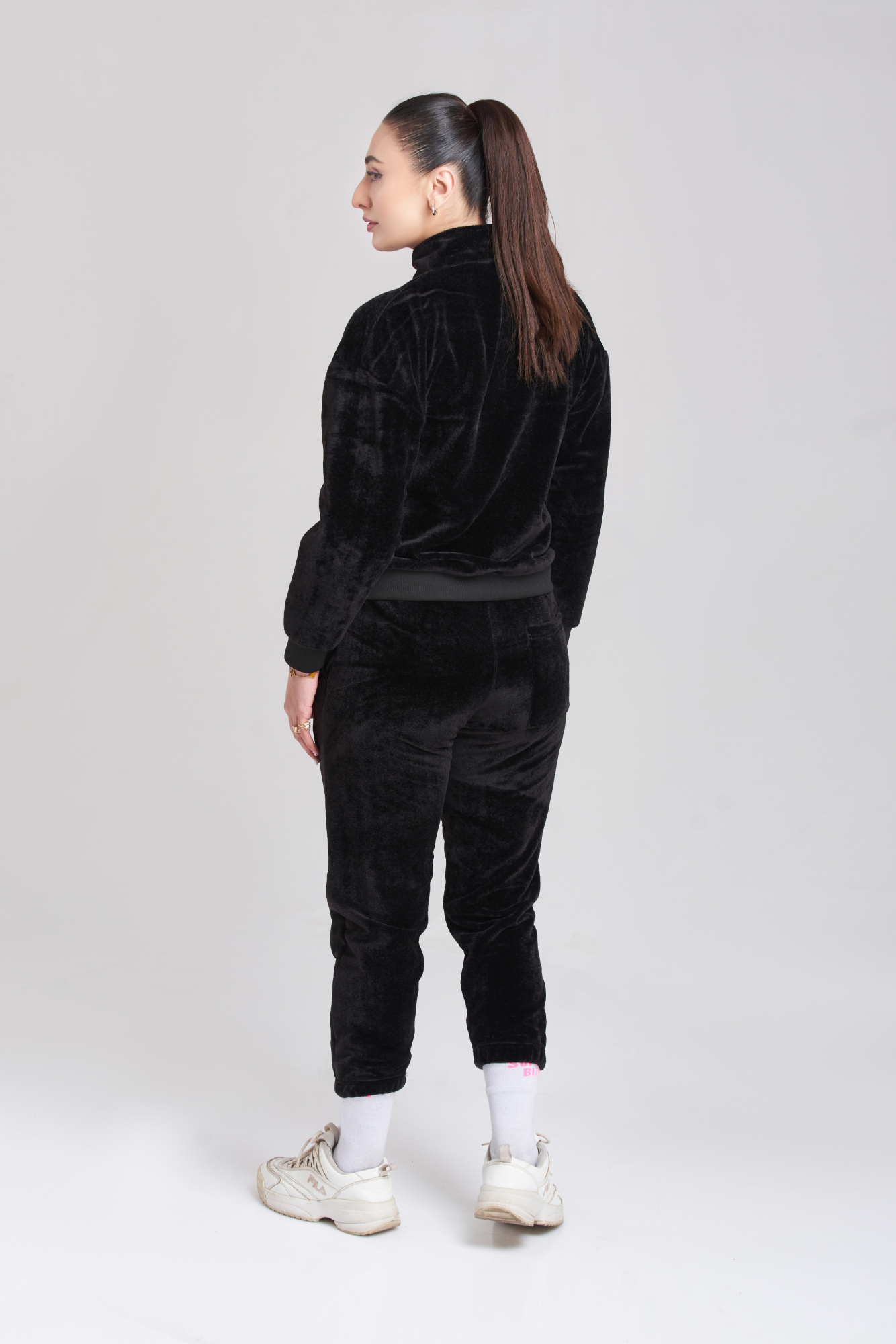 Fila Velvet Zip Black Tracksuit - Women