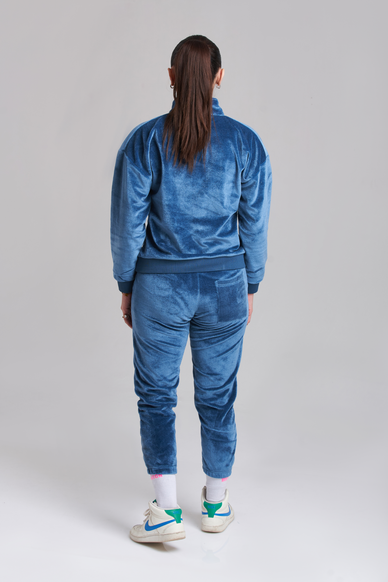 Fila Velvet Zip Blue Tracksuit - Women