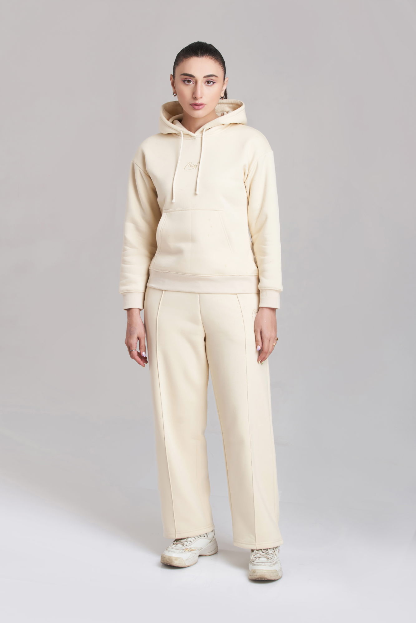 Cream tracksuit womens fashion