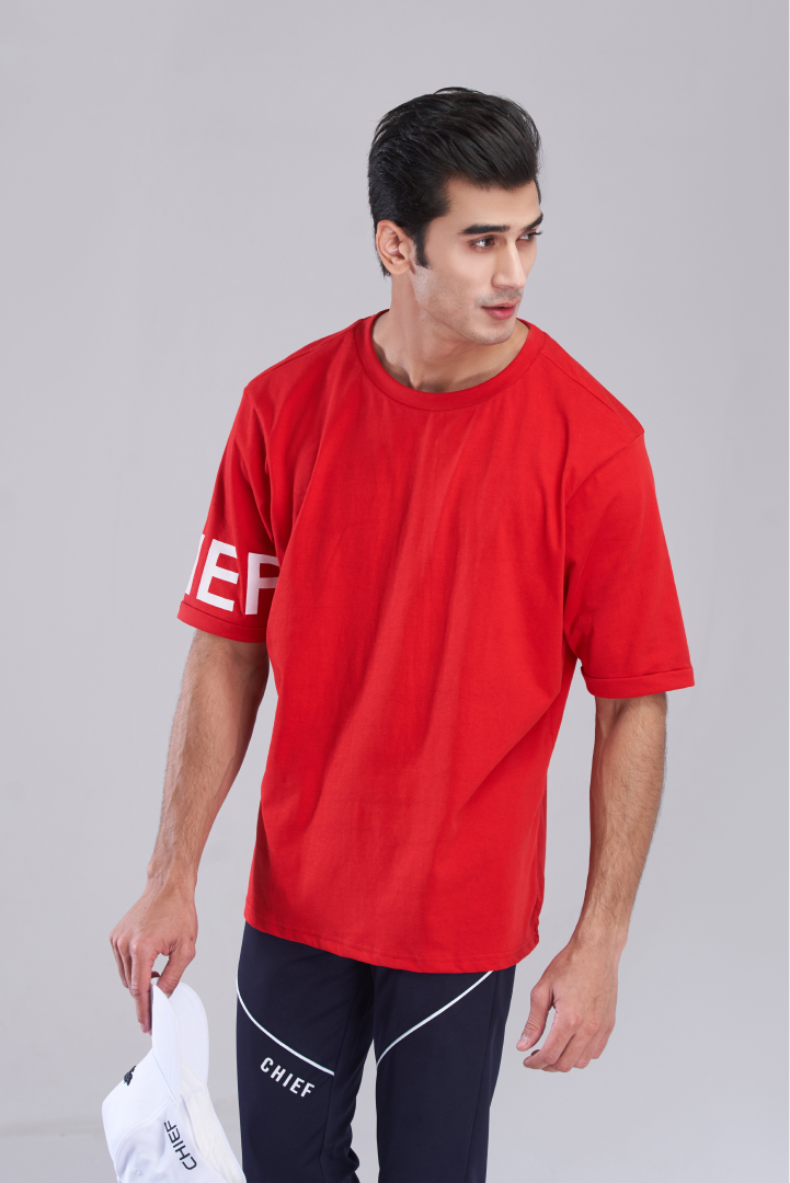 Red Vista Heritage Oversized T-Shirt