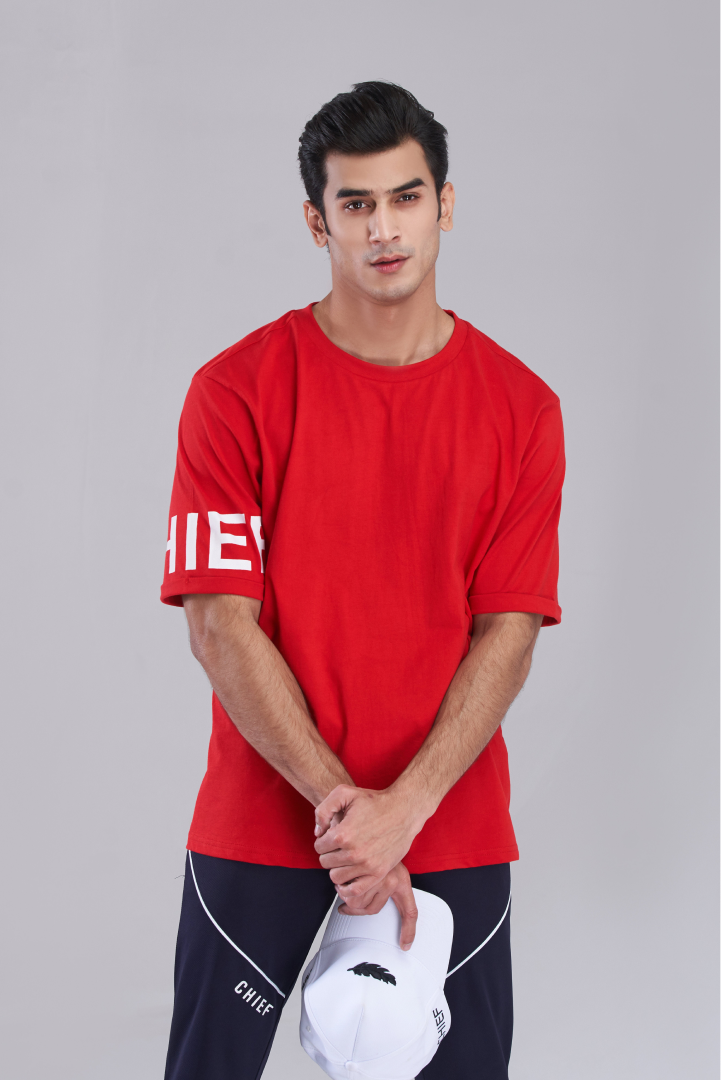 Red Vista Heritage Oversized T-Shirt