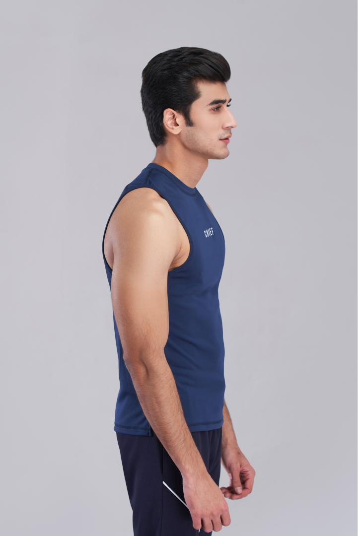 PowerRise Gym Tank - Navy Blue