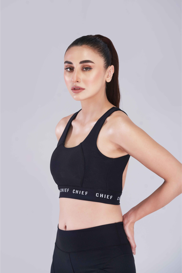 Black Level Up Sports Bra