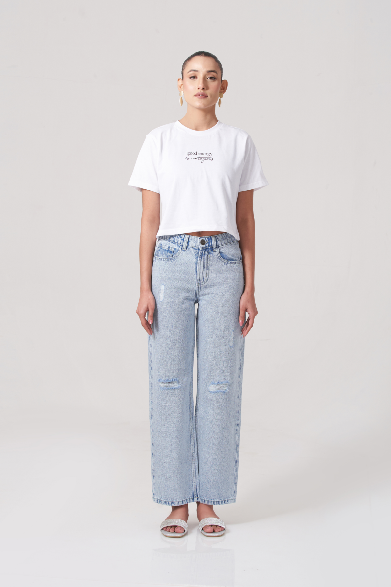 Floerns Cut Out Ripped Women Jeans