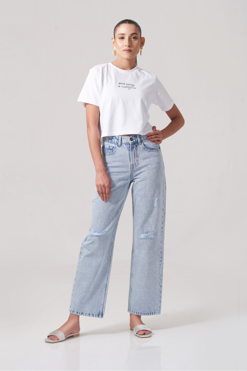 Floerns Cut Out Ripped Women Jeans