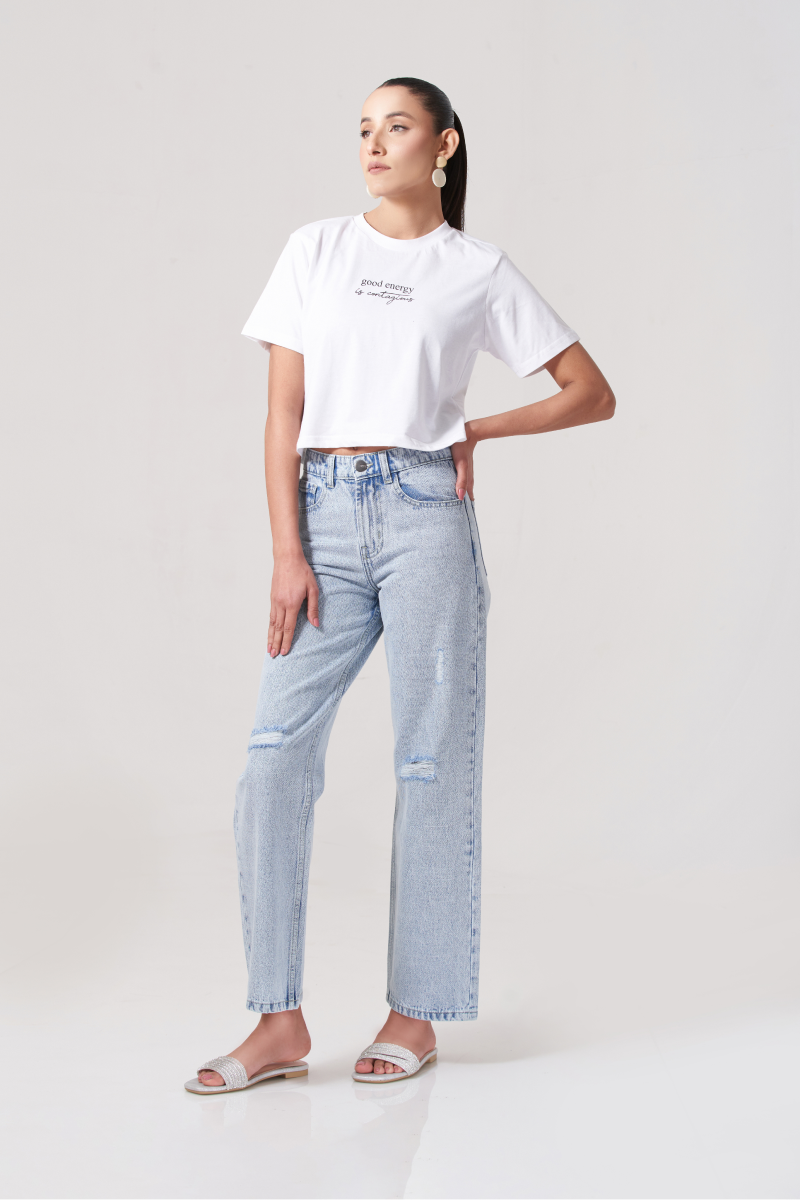 Floerns Cut Out Ripped Women Jeans